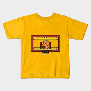 Basketball hoop and ball vector illustration. Kids T-Shirt